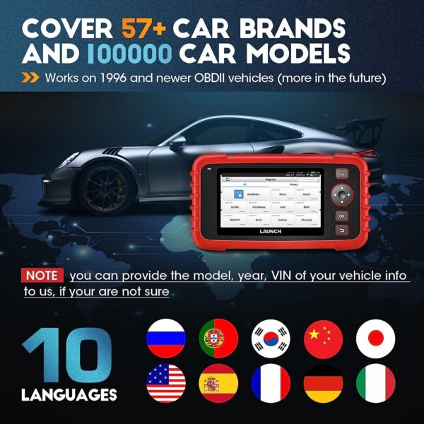 2024 LAUNCH CRP123X OBD2 Scanner Engine ABS SRS Code Reader Car Diagnostic Tool - Image 6