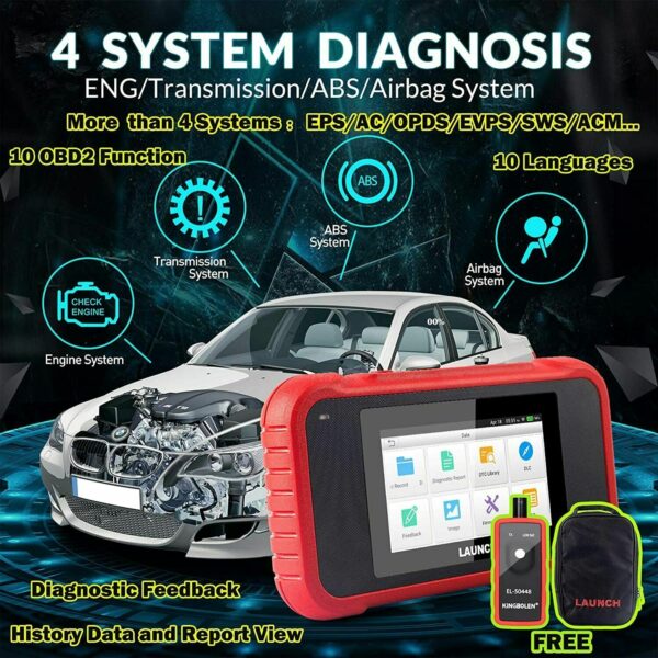 2024 LAUNCH CRP129E Elite OBD2 Car Scanner ABS SRS SAS TPMS Diagnostic Scan Tool - Image 3