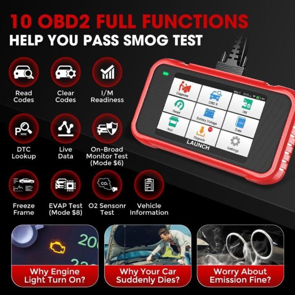 2024 Launch CRP129E OBD2 Car Scanner Engine SRS ABS SAS TPMS EPB Diagnostic Tool - Image 4