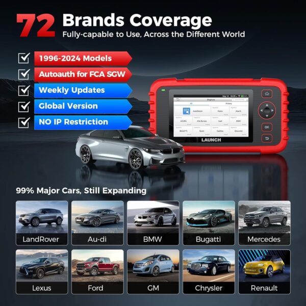 2024 Launch CRP129X OBD2 Car Scanner Engine ABS SRS SAS TPMS EPB Diagnostic Tool - Image 5