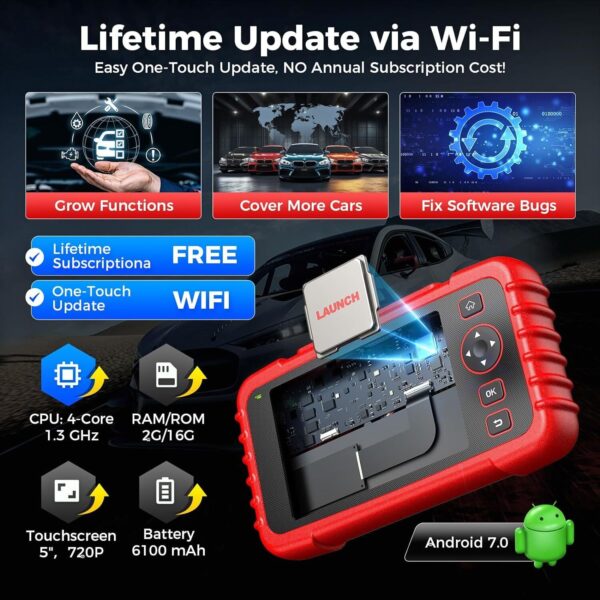 2024 Launch CRP129X OBD2 Car Scanner Engine ABS SRS SAS TPMS EPB Diagnostic Tool - Image 6