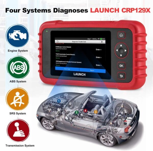 2024 Launch CRP129X OBD2 Scanner Reader Engine ABS SRS TPMS Car Diagnostic Tool - Image 3