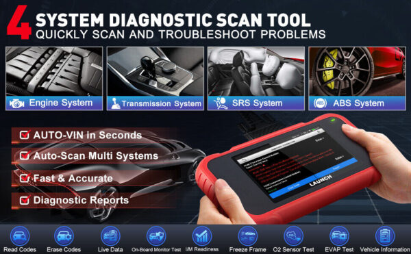 2024 LAUNCH X431 CRP123E OBD2 Scanner Code Reader Engine ABS SRS Diagnostic Tool - Image 5