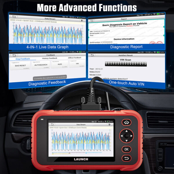 2024 LAUNCH X431 CRP129i OBD2 Scanner ABS SRS Engine Diagnostic Tool Code Reader - Image 5