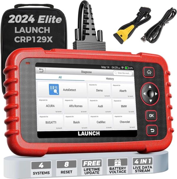 2024 LAUNCH X431 CRP129X OBD2 Scanner ABS SRS Engine Diagnostic Tool Code Reader - Image 2