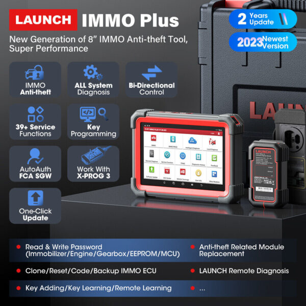 2024 Launch X431 IMMO PLUS K Programming Tool Full System Diagnostic Scanner - Image 2