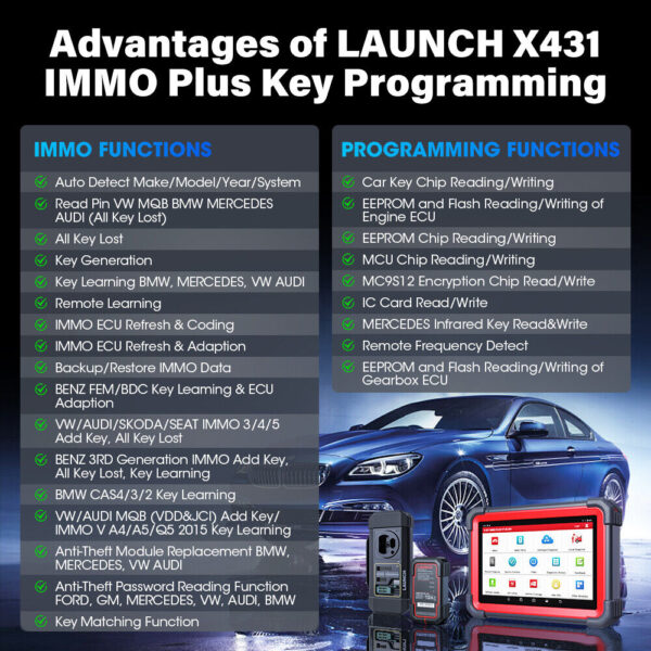 2024 Launch X431 IMMO PLUS K Programming Tool Full System Diagnostic Scanner - Image 4