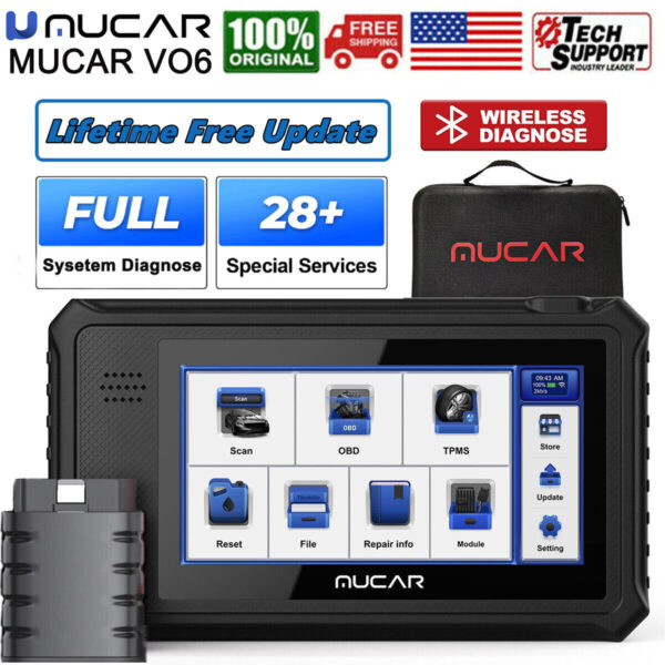 2024 MUCAR VO6 Pro Bluetooth Automotive Car Diagnostic Tool Full System Scanner - Image 2