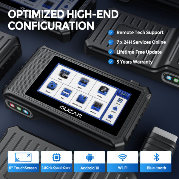 2024 MUCAR VO6 Pro Bluetooth Automotive Car Diagnostic Tool Full System Scanner - Image 4