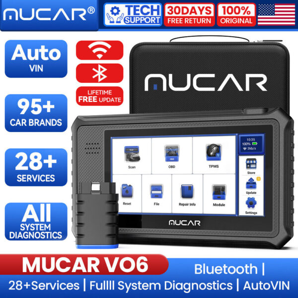 2024 MUCAR VO6 Pro Bluetooth Automotive Car Diagnostic Tool Full System Scanner