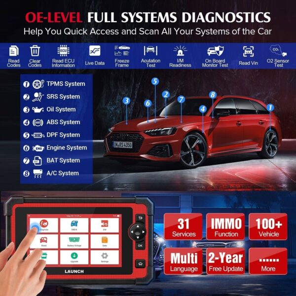 2024 NEW CRP919 ELITE OBD2 Pro Diagnostic Fault Code Scanner Reader Tablet Tool - Image 3