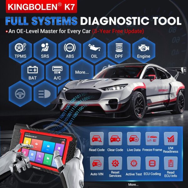 2024 NEW K7 Full-Service ECU Coding Fault Diagnostic Tool OBD2 Scanner Universal - Image 2