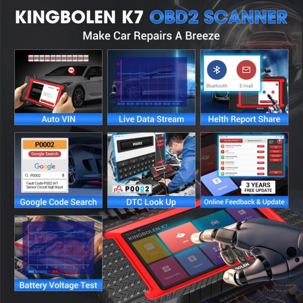 2024 NEW K7 Full-Service ECU Coding Fault Diagnostic Tool OBD2 Scanner Universal - Image 6