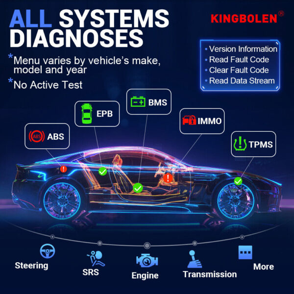 2024 NEW S6 BT CAR DIAGNOSTIC TOOL OBD2 SCANNER ALL SYSTEM BLUETOOTH DPF TPMS - Image 3