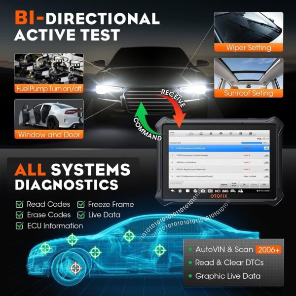 2024 OTOFIX D1 Lite Bidirectional Car All System Diagnostic Scanner KEY Coding - Image 4