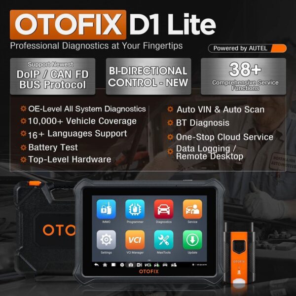 2024 OTOFIX D1 Lite Bidirectional Full System Car Diagnostic Scanner Key Coding - Image 2