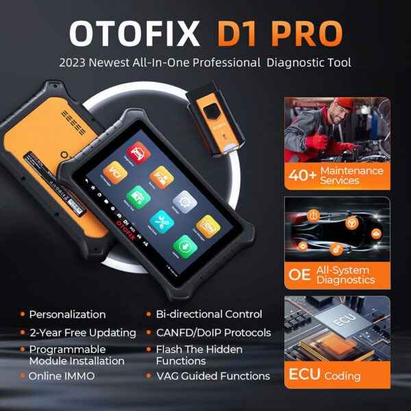 2024 OTOFIX D1 PROS OBD2 Bidirectional Scanner Full System Diagnostic K Coding - Image 2