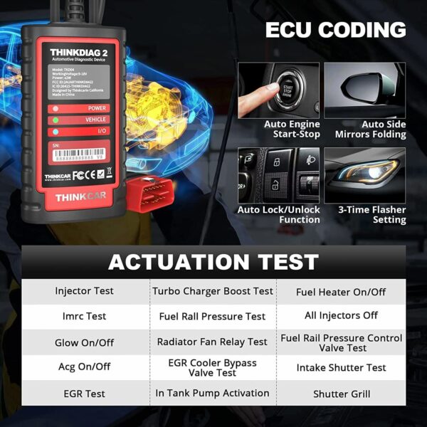 2024 THINKCAR ThinkDiag2 Car Diagnostic tool Bi-Directional CAN FD OBD2 Scanner - Image 3