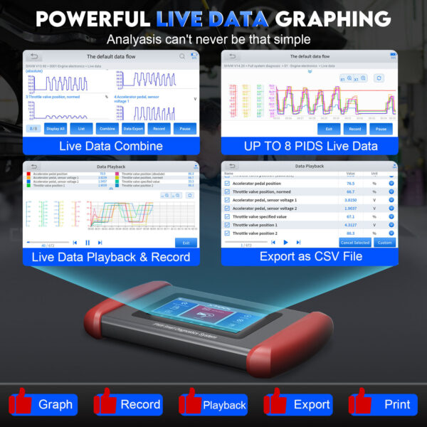 2024 XTOOL IP608 OBD2 Diagnostic Scanner Engine ABS SRS Full Systems Code Reader - Image 4