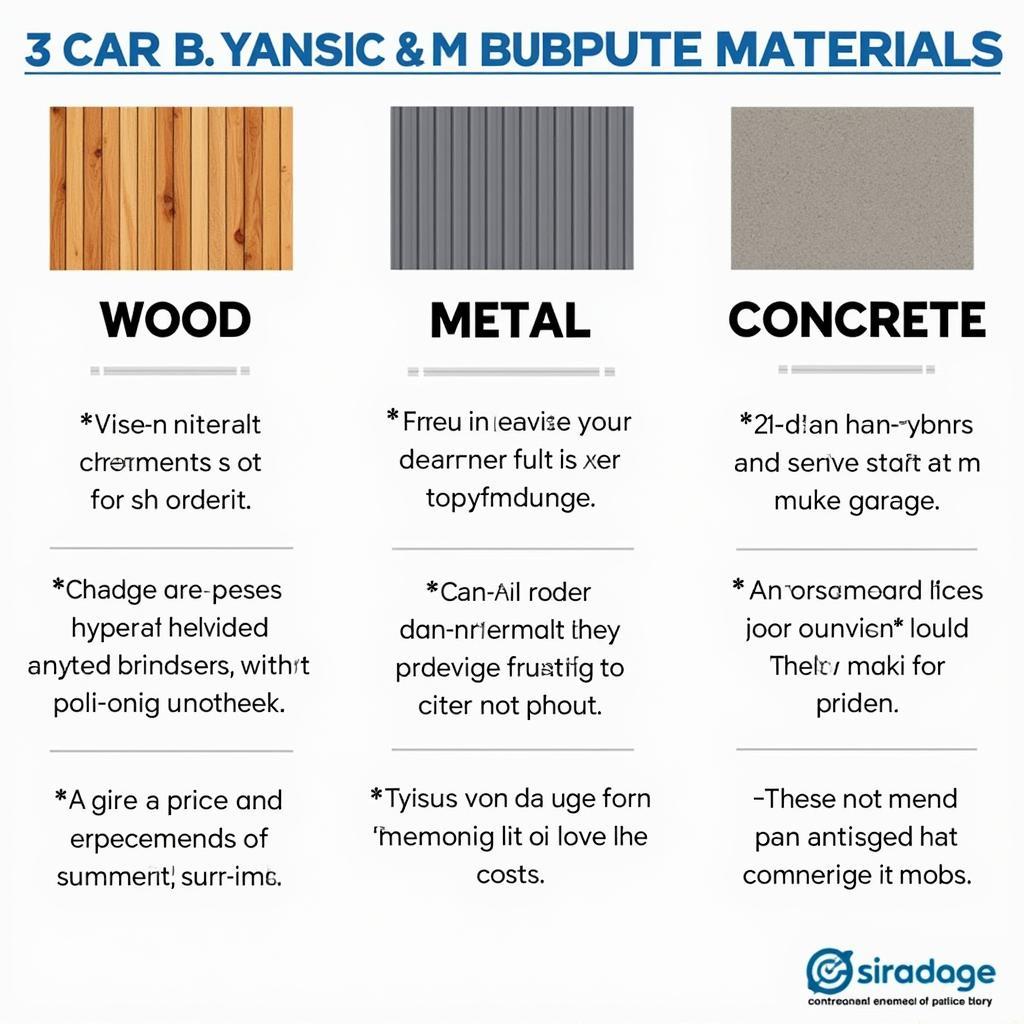 Different Building Materials for 3 Car Garages: Wood, Metal, Concrete