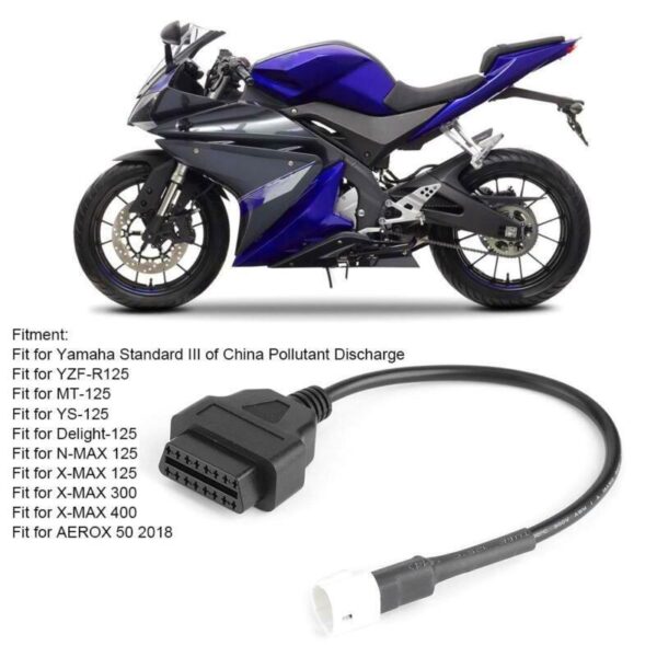 3 Pin OBD2 Fault Scanner Diagnostic Cable for Motorcycle XMAX NMAX Repair Tool - Image 3