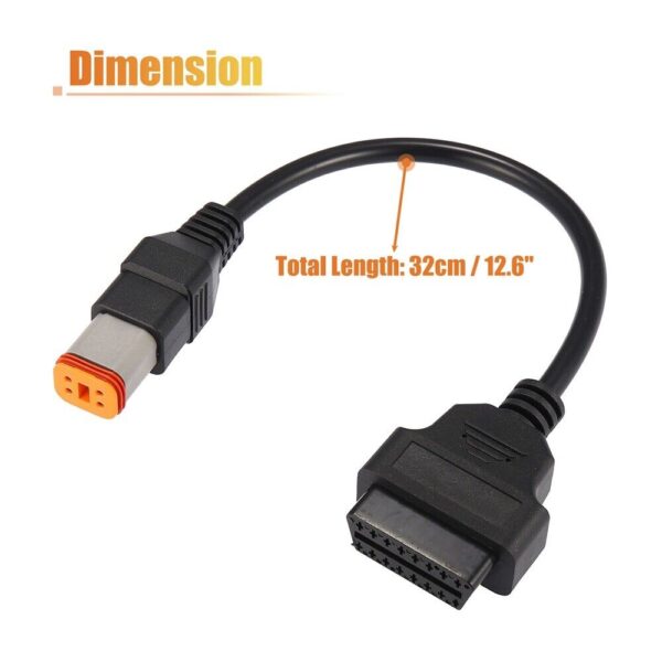 4Pin to 16Pin OBD2 Diagnostic Scanner Adapter Cable Tool Fit for Harley Davidson - Image 5