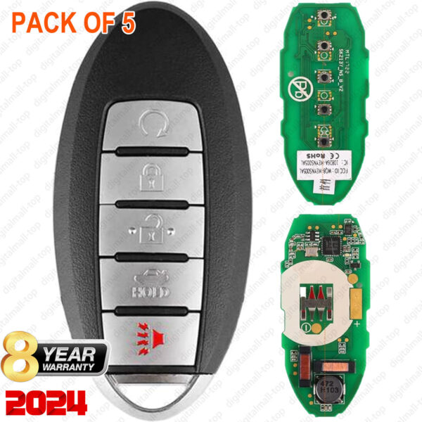 5x AUTEL MAXIIM Ikey Premium Style IkeyNS005AL Nissan 5 Buttons Smart key