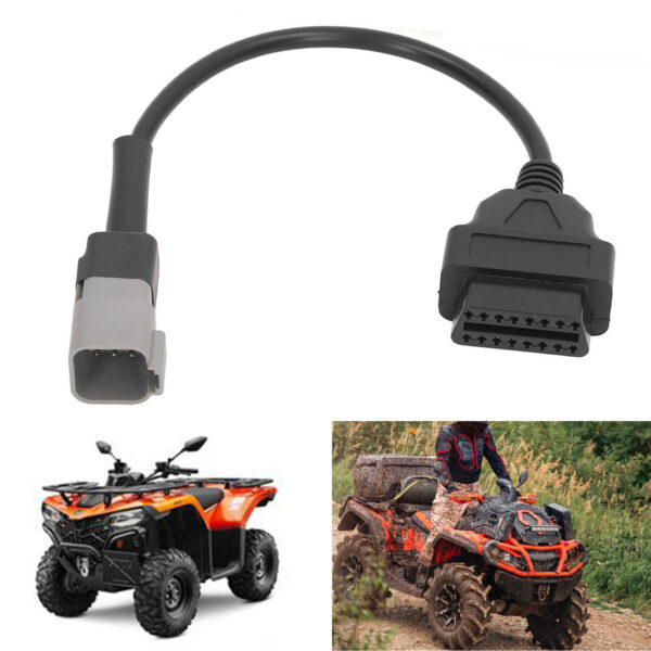 6 Pin to OBD2 Diagnostic Scanner Adapter Cable Fits BRP MOTO ATV UTV Motorcycle - Image 4