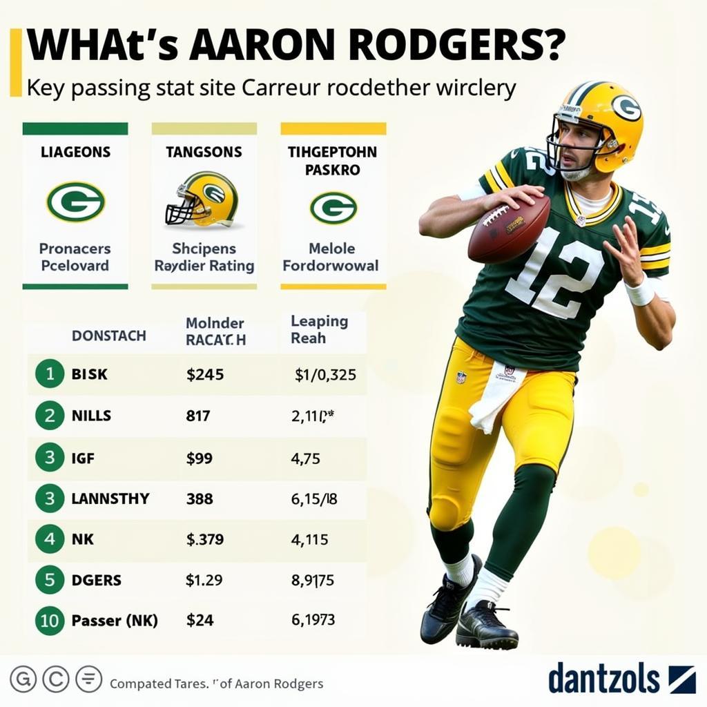 Aaron Rodgers Passing Stats Visualization