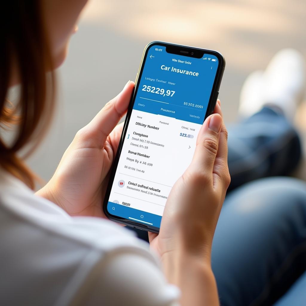 Accessing Car Insurance Policy on Mobile App