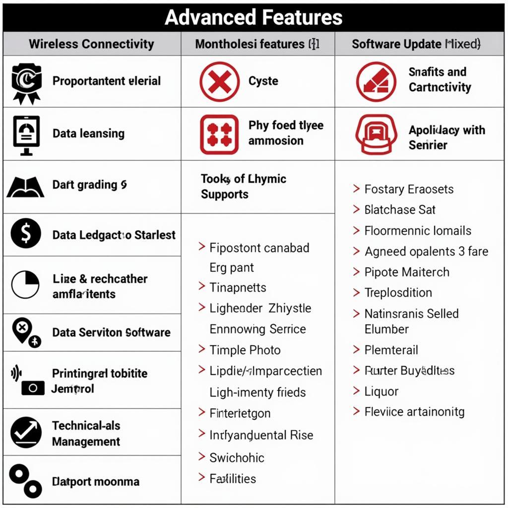 Advanced Features in a Scan Tool Matrix