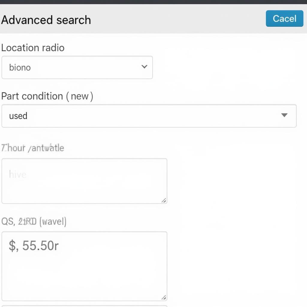 Using advanced search options on car-parts.com