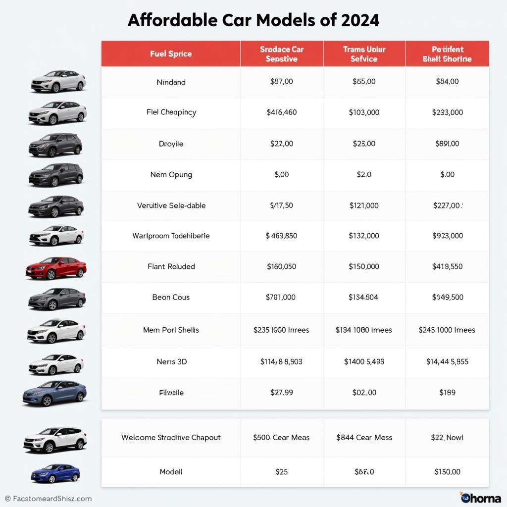 Comparing Affordable Car Models 2024