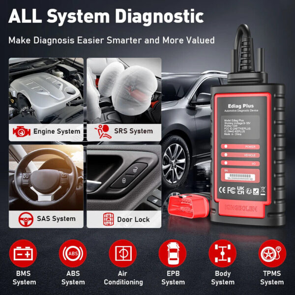 ALL System ECU Coding Active Test 16 Reset OBD2 Scanner Car Diagnostic Tools - Image 2