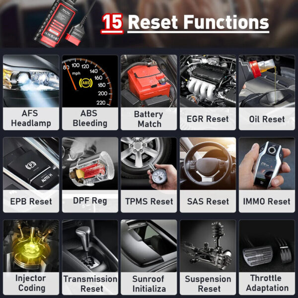 ALL System ECU Coding Active Test 16 Reset OBD2 Scanner Car Diagnostic Tools - Image 3