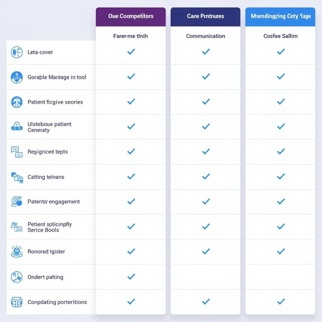 Comparison Chart of Allscripts Extended Care and Competitors