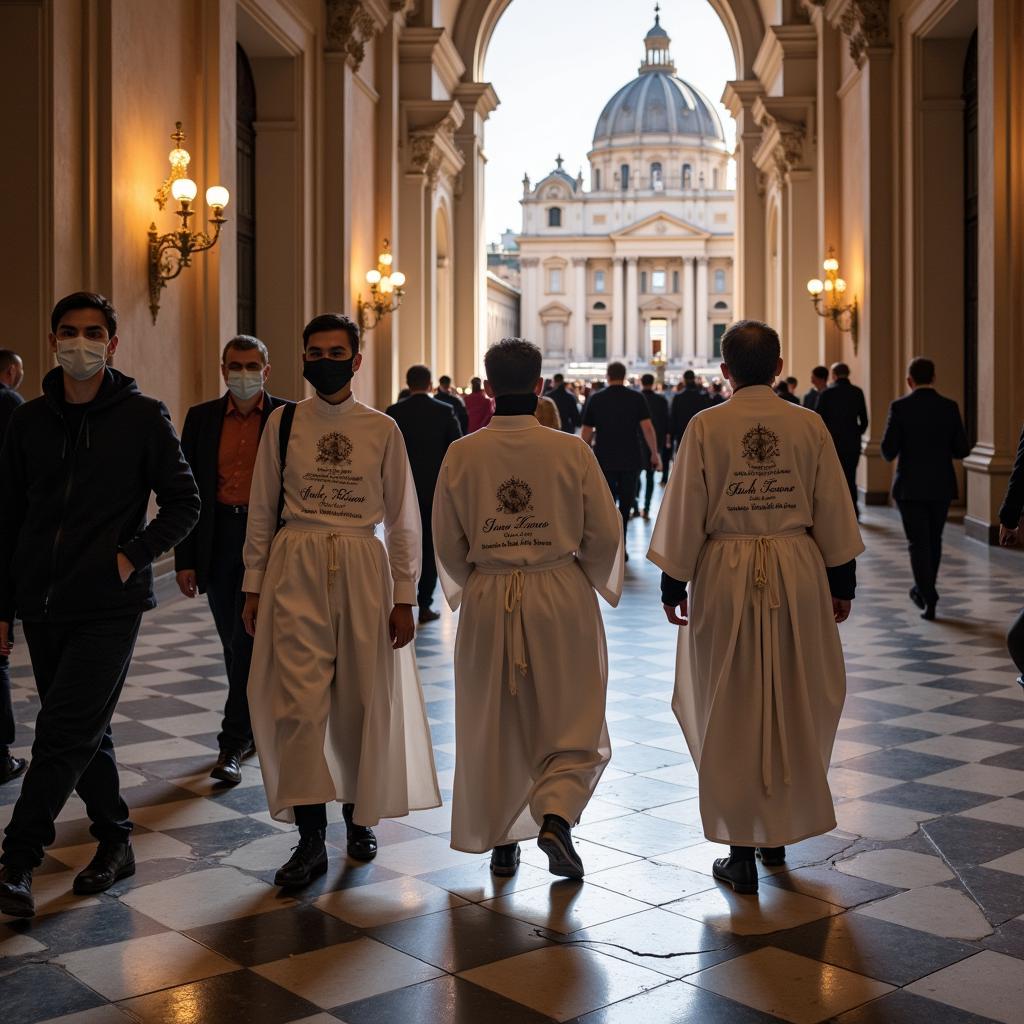 Altar Servers Adapting to Pandemic Restrictions in Rome 2020