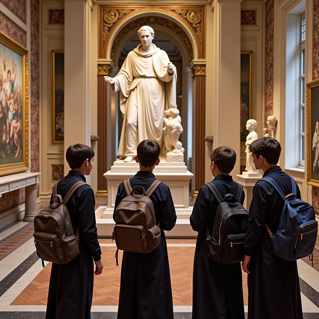 Altar Servers Exploring Vatican Museums in 2020