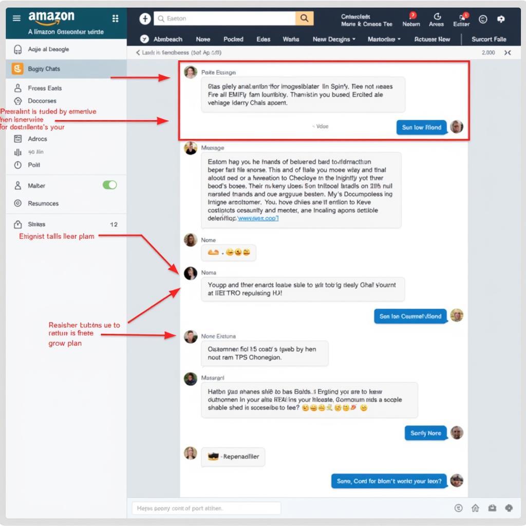 Amazon Customer Care Chat Interface