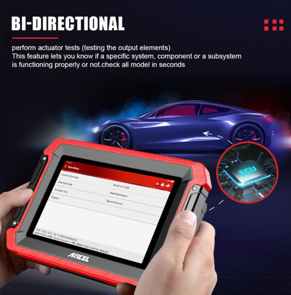 ANCEL DS600 Pro Car Bidirectional Scanner OBD2 Diagnostic Tool E-CU K~y Coding - Image 6