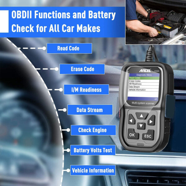 ANCEL FD500 for Ford Car All System OBD2 Scanner Diagnostic Tool EPB & Oil Reset - Image 4