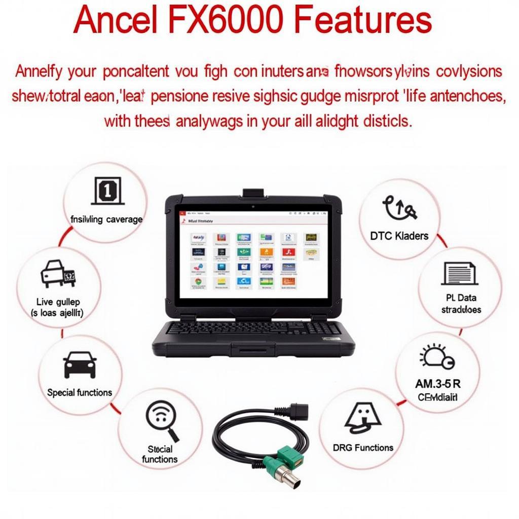 Ancel FX6000 Diagnostic Tool Features and Interface