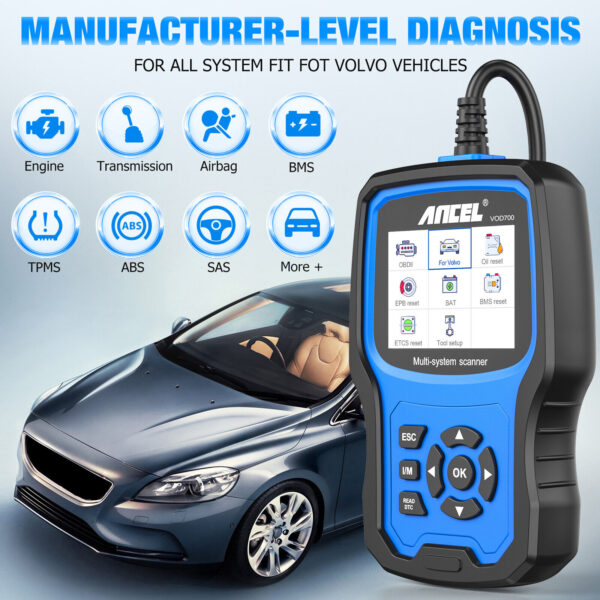 ANCEL VOD700 All System OBD2 Scanner Fit For VOLVO Oil ABS EPB Diagnostic - Image 6