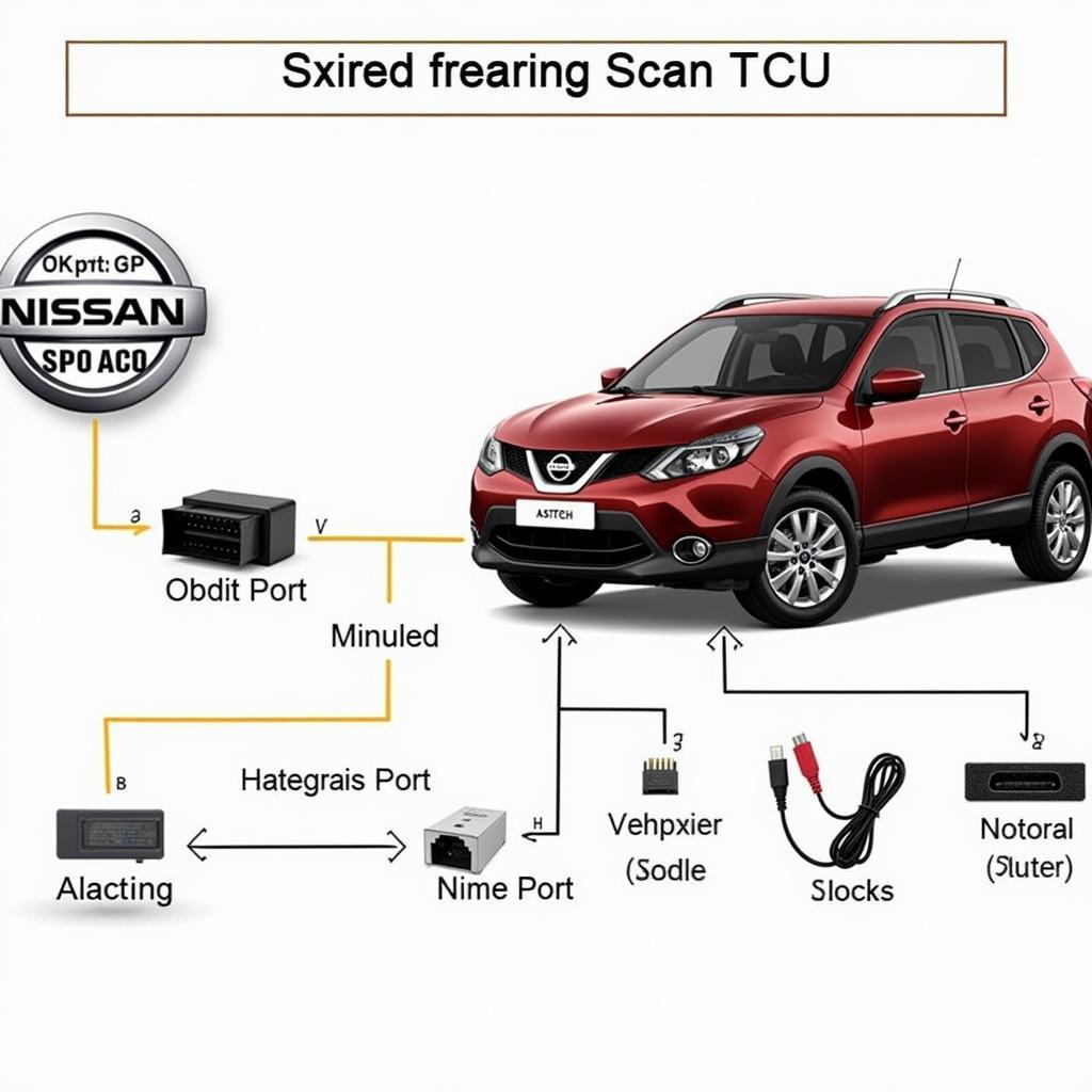 ASTECH Scan Tool Connected to a Nissan ECU