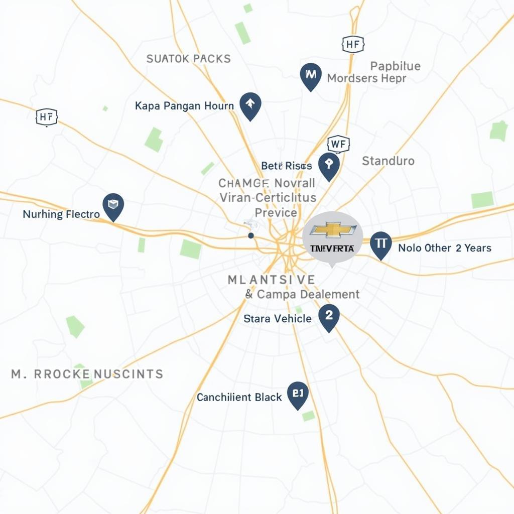 Atlanta Chevrolet Dealership Locations Map