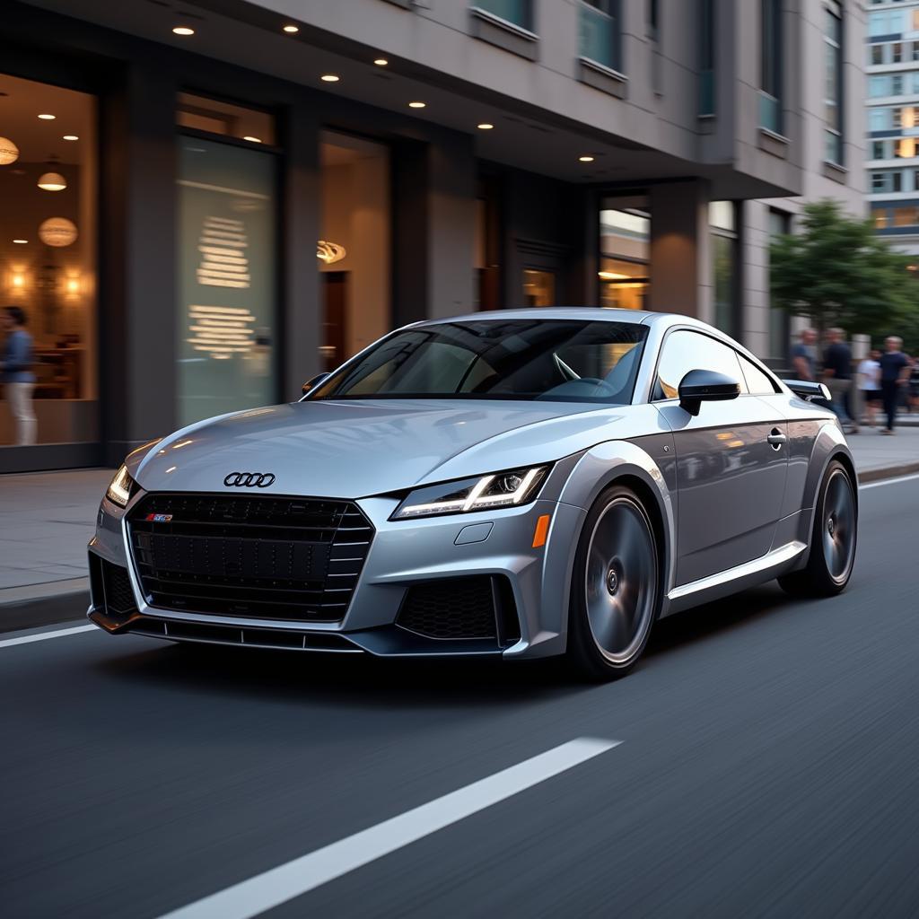 Sleek Audi TT Coupe navigating city streets