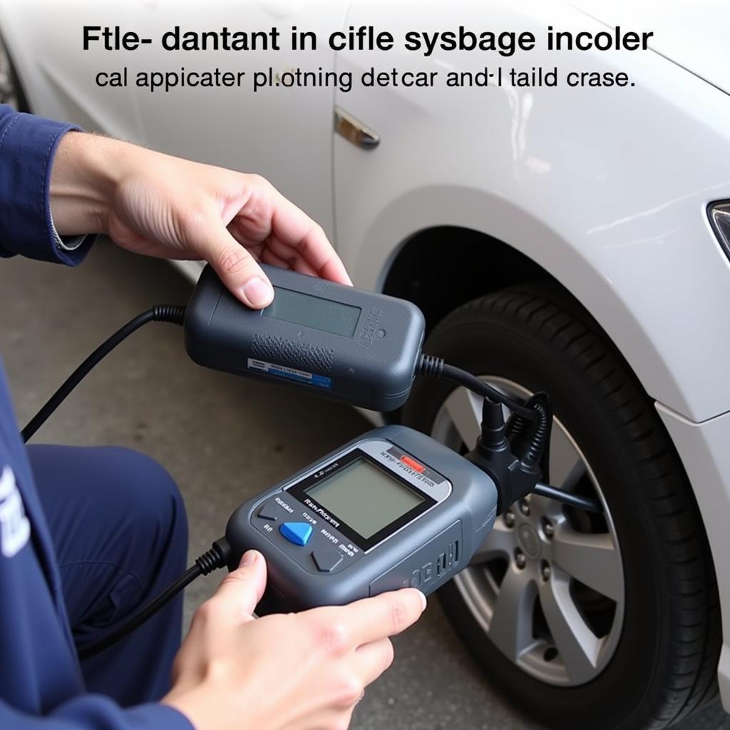 Autel 539b OBD2 Scanner in Use - Car Diagnostics