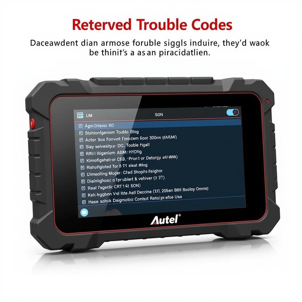 Autel 802 DIY Display Showing Diagnostic Trouble Codes