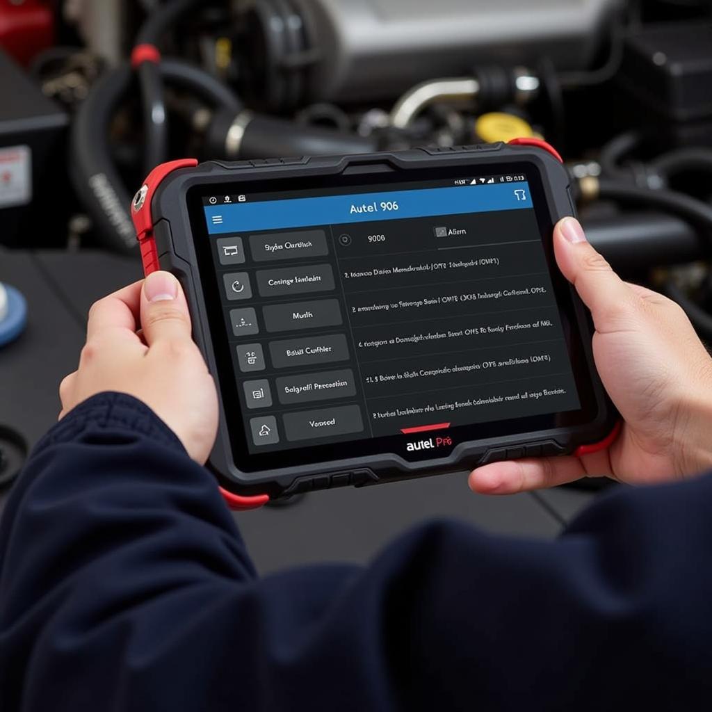 Autel 906 Pro Diagnostic Tool In Action