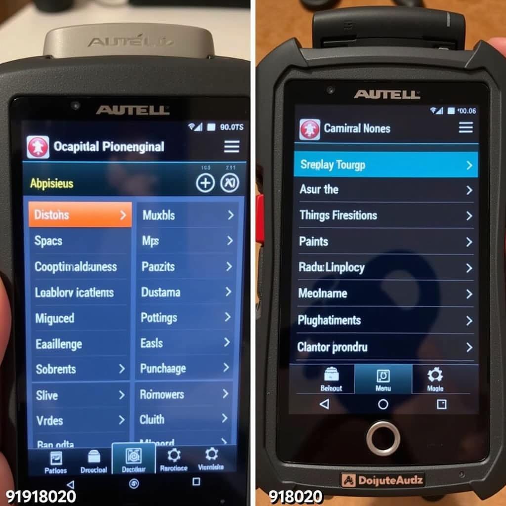 Autel 906TS vs 908 Diagnostic Software Interface